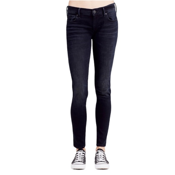 True Religion Casey with Flap in Tarmac Black colour size 24 skinny jeans dark - Picture 2 of 14